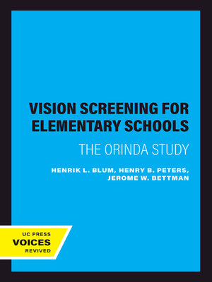 cover image of Vision Screening for Elementary Schools